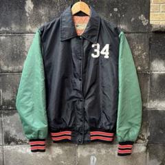 極美品 USA製 HEWITT BACKDROP スタジャン 38 グリーンリブ