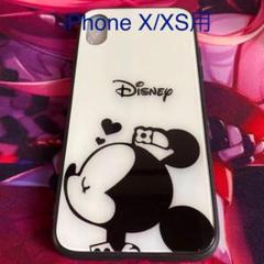 iPhoneX/XS用ケース デズニー ミニーマウス 携帯カバー 強化ガラス