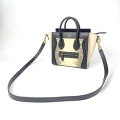 美品 セリーヌ CELINE ラゲージ ナノ リザード 2way ショルダー