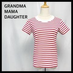 グランマママドーター 半袖 Tシャツ トップス ボーダー ホワイト レッド S
