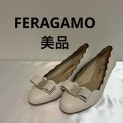 Salvatore Ferragamo ピンク フラットシューズ 24.5センチ