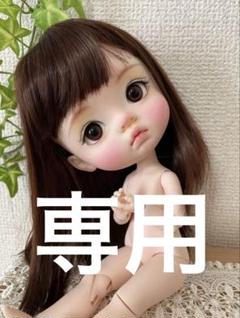 qbaby qbaby風　オビツ11サイズ　土日限定値下げ中！ Qbaby BJDビッグヘッドサイズ】 レッドフルーツボブ ＜ブラウン