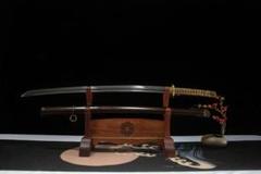 焼成打石紋模様鋼武士刀【天荒】古兵器 武具 刀装具 日本刀 模造刀 居合刀 侍刀-居酒紅 古兵器 武具 刀装具 日本刀 模造刀 居合刀