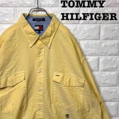 オーバーサイズ★ トミーヒルフィガー ボタンダウン シャツ フラッグタグ 90s
