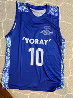 【新品】 東レアローズ　TORAY バレーボール　青 10 SHIGETO