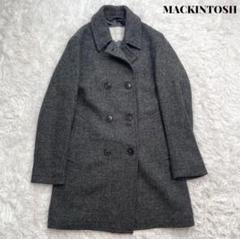 未使用級美品✨　マッキントッシュ　ピーコート　ウール　38 ダークグレー MACKINTOSH｜ライトウェイト メルトン ウール ハンビー ロング