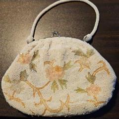 ビーズ花柄刺繍ハンドバッグ
