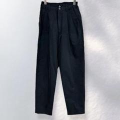 k542》ジプソフィア テーパードパンツ タック ハイウエスト 無地 シンプル