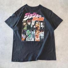JOJO ジョジョの奇妙な冒険 プリントTシャツ アニメT L 黒 14263