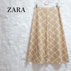 新品✨️ ZARA ロングスカート 刺繍 花 フレア 大きいサイズ ブルー 希少✨️ 新品✨️ ZARA ロングスカート 刺繍 花 フレア 大きいサイズ