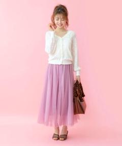 【WILLSELECTION】シャイニーチュールハートチャームスカート