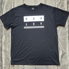 OAKLEY Tシャツ ロゴプリント黒 サイズL