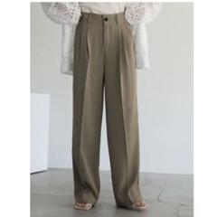 セレクトモカ　ハイウエストセンタープレススラックス　XS ダークベージュ