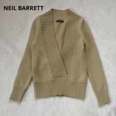 【NEIL BARRETT】ニールバレット＊深Vネックニット＊羊毛＊S＊ベージュのサムネイル