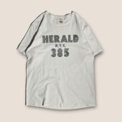 【大きめ】00s USA製 B.V.D. HERALD ステンシル風 TシャツL
