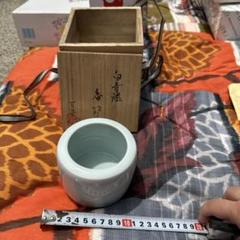 木村万岳作　青白磁壺【極上品】　花入れ　共箱 木村万岳作 青白磁壺【極上品】 花入れ 共箱 - メルカリ