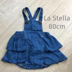 La Stella  ラステラ　デニムフリルロンパース　80cmのサムネイル