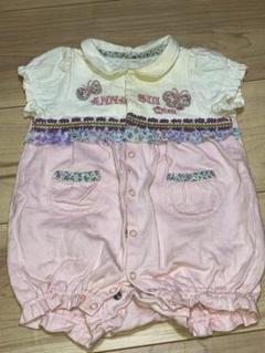 一度のみ着用】ANNA SUI mini レトロフルーツ柄 ロンパース 80㌢