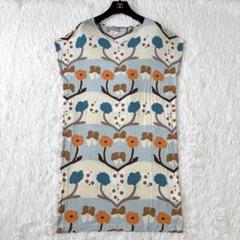 marimekko フラワー 花柄 IBIR ワンピース フレンチスリーブ XS