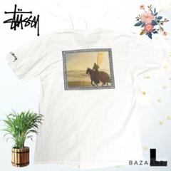 Stussy ステューシー オールドステューシー Tシャツ ナイト ホース 白L