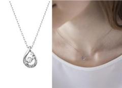 美品 現行4°Cヨンドシー　プラチナネックレス ダイヤ0.06ctドロップしずく 美品 現行4°Cヨンドシー プラチナネックレス ダイヤ0.06ct