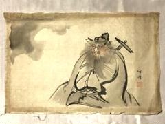 【 狩野昌運（季信）鍾馗図 】 絹本墨画淡彩 捲り 旧家所蔵 　G0923G m54087499895_1.jpg?1723534508