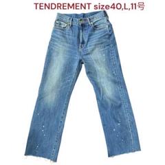 タンドルモン パンツ デニム フリンジ コットン レディース 40、L、11号