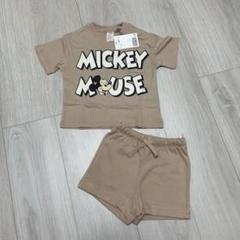 H&M×Disney 80cm ミッキー半袖Tシャツとハーフパンツ　セットアップ