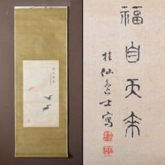 掛軸　池田桂仙筆　蝙蝠図　「福自天来」　C　8678 掛軸 池田桂仙筆 蝙蝠図 「福自天来」 C 8678 - メルカリ