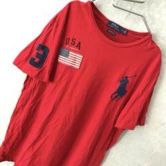 ポロラルフローレン ビッグポニー Tシャツ レッド メンズ M
