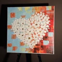 絵画/油絵/手描き/アート/一点物/インテリア 『パンと牛乳』【原画】 油絵 手描き原画パネル F6 鵜飼 ※一点もの