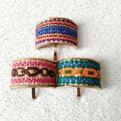 ハンドメイド　ニャンドゥティ　ポーニーフック　3点セット