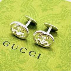 美品⭐️GUCCI カフス インターロッキング シルバー925