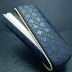● アイコス イルマ i ケース iqos iluma 用 編み目 紺K