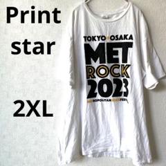 プリントスター　東京大阪MET　ROCK2023 Tシャツ 2XL　ロゴＴシャツ