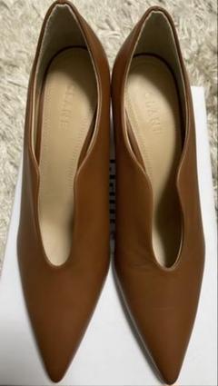格安人気 CLANE》☆美品☆ 24SS ウェッジソール スクエアパンプス 37 靴