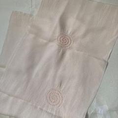 帯揚げ　夏用　絽縮緬　渦巻き模様　正絹