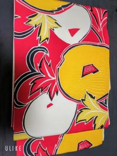 お値下げ中花柄 袋帯 赤 黄　 美品 453センチ×30センチ