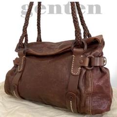genten ゲンテン ワンショルダーバッグ エイジング レザー ブラウン