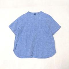 PAR ICI パーリッシィ　リネンシャツブラウス　プルオーバー　ブルー