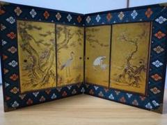 南禅寺麝香の間の屏風の写しミニ屏風 大人気定番商品 狩野元信作 【麝香の間 ミニ屏風 重要文化財