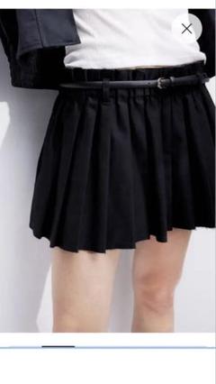 H&M プリーツミニスカート ブラック