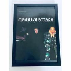 マッシヴアタック　massive attack 切り抜き　ポスター風　A4額縁付