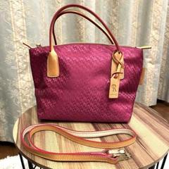 ✨極美品✨2WAY✨ロベルタピエリ ショルダーバッグ タタミ ナイロン ピンク色