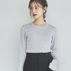 mil ミル シンプルラメリブニット S 低身長 小柄 chiii しまむら
