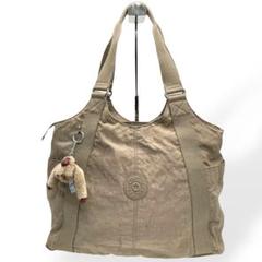 美品　Kipling キプリング　トートバッグ　ワンショルダーバッグ　ベージュ