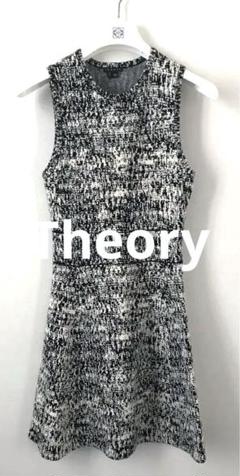 Theoryセオリー ノースリーブ ワンピース ブラック ストレッチ