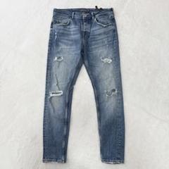 ザラマンZARA ダメージデニム スキニー ボタンフライ カジュアル 通年 40