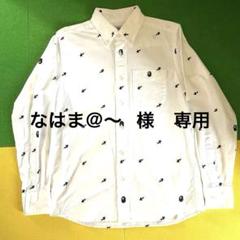 【美品】APE ベイプスタ柄 ロゴ ホワイトBDシャツ サイズS NIGOのサムネイル