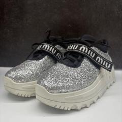 【希少！レア！✨】ミュウミュウmiumiu スニーカー シルバー 38